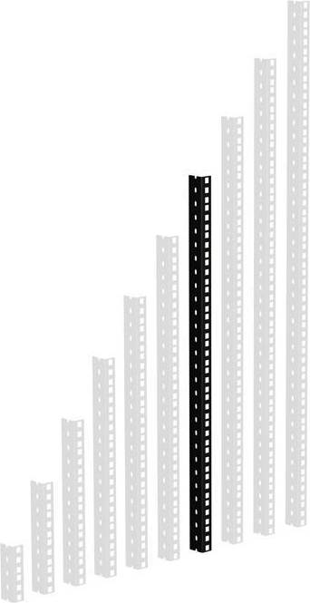 Adam Hall Svart 19-Inch Rackstrip 14U