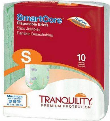 Adult Incontinence Brief Tranquility SmartCore Tab Closure Small Disposable Heavy Absorbency Count Business