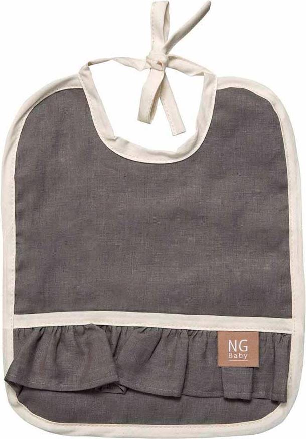 Hagesmæk Linen With Ruffle Graphite Grey