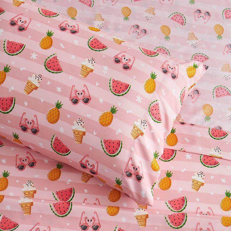 Sweet Home Collection Microfiber Summer Fun Pink