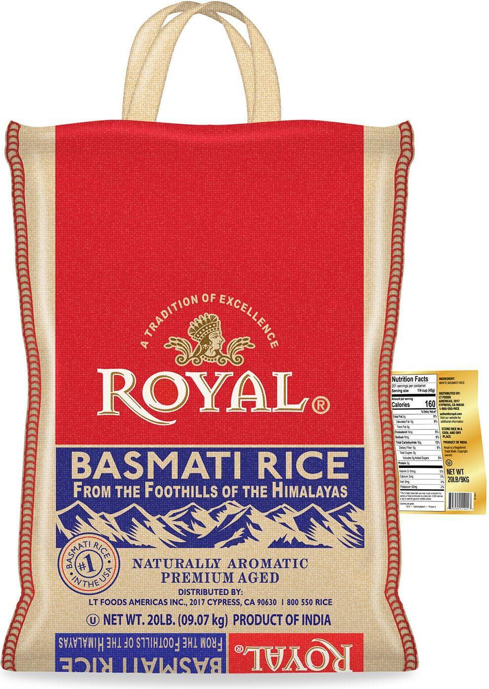 Royal Basmati Rice 20 lbs.