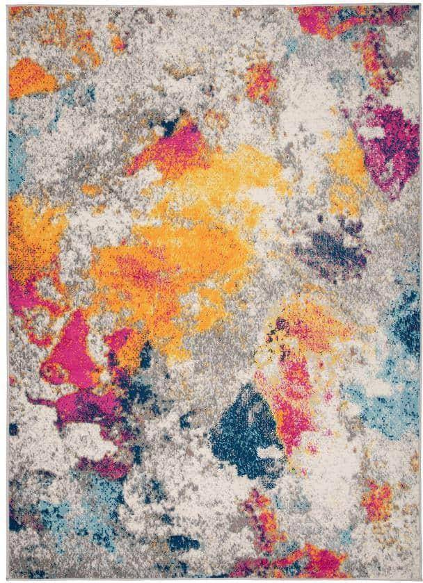 World Rug Gallery Contemporary Abstract Multicolor 60x84"