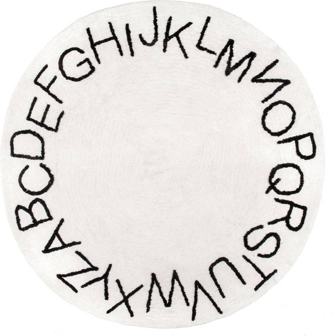 Nuloom Kids Washable Round Alphabet Rug Ø48