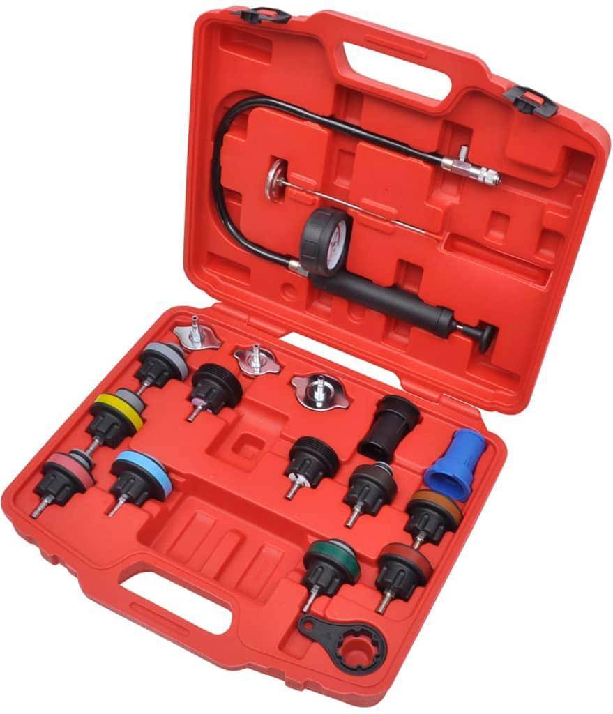 vidaXL 18 pcs Radiator Pressure Tester Tool Kit