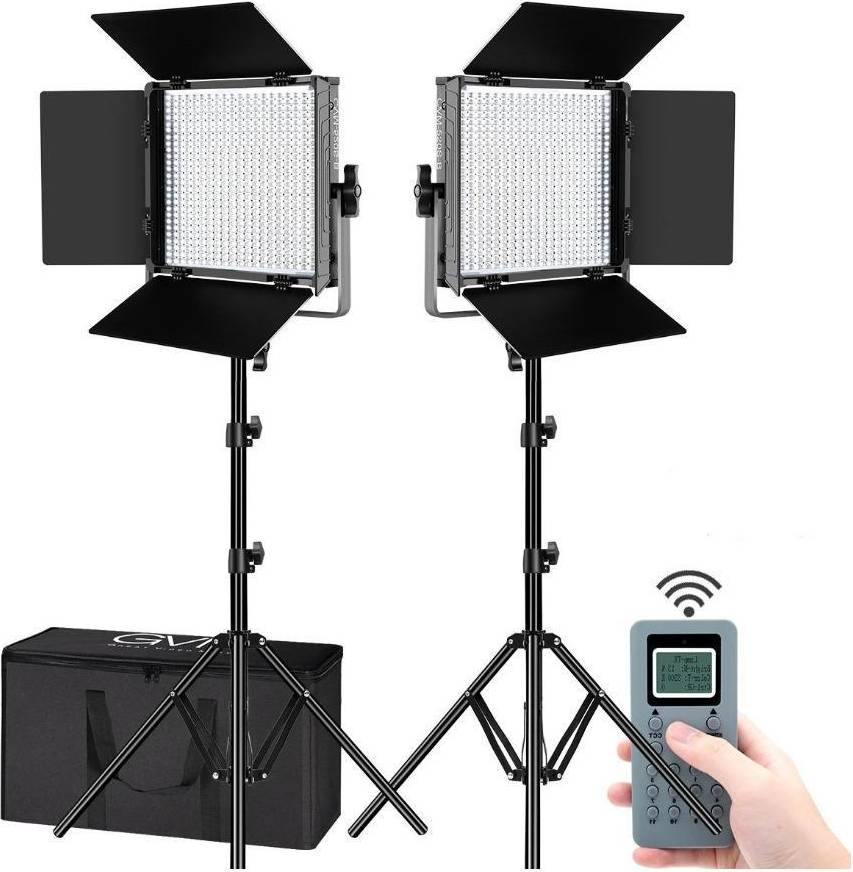 GVM 520S-B Bi-Color LED Studio Video 2-Light Panel Kit