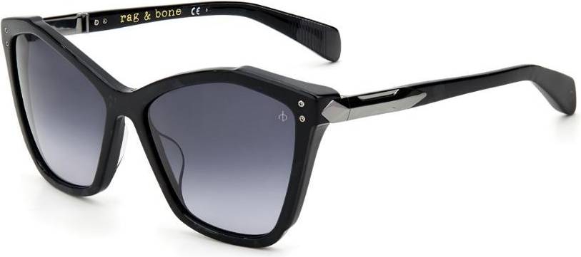 Rag & Bone RNB1045/G/S Solbriller - Sort/Grå Gradient