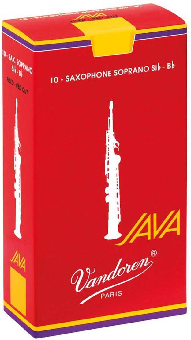 Vandoren Java Red Soprano Saxophone Reeds Strength 3.5, Box Of 10