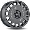 OZ Rally Racing Dark Graphite Silver Lettering 7x17 4/100 ET45 B68