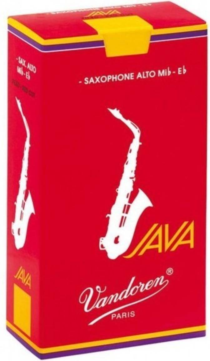 Java RED Alto Saxophone Reeds Box of 10 Strength 2.5