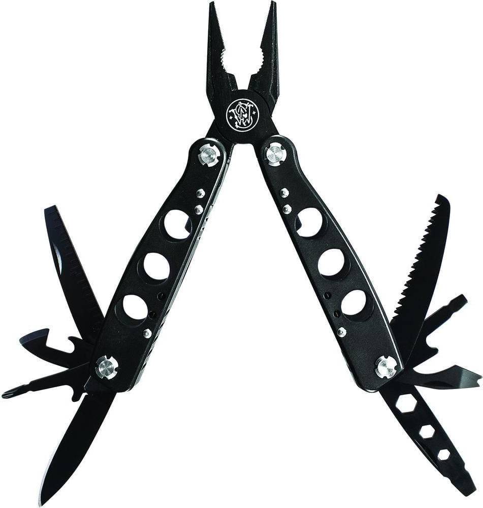 Smith & Wesson 15-Function Spring Loaded Pliers, Black Multi-tool
