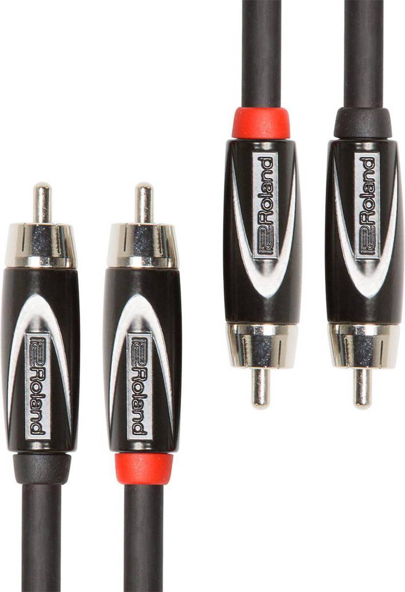 Roland Black Dual Rca-Rca Interconnect Cable 3 Ft.