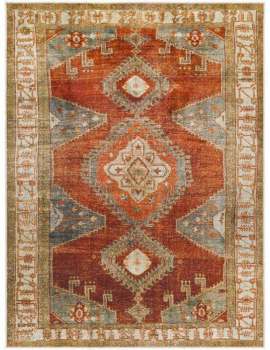 Burnt orange rug Decor 140 Havok Rectangle Rug Orange