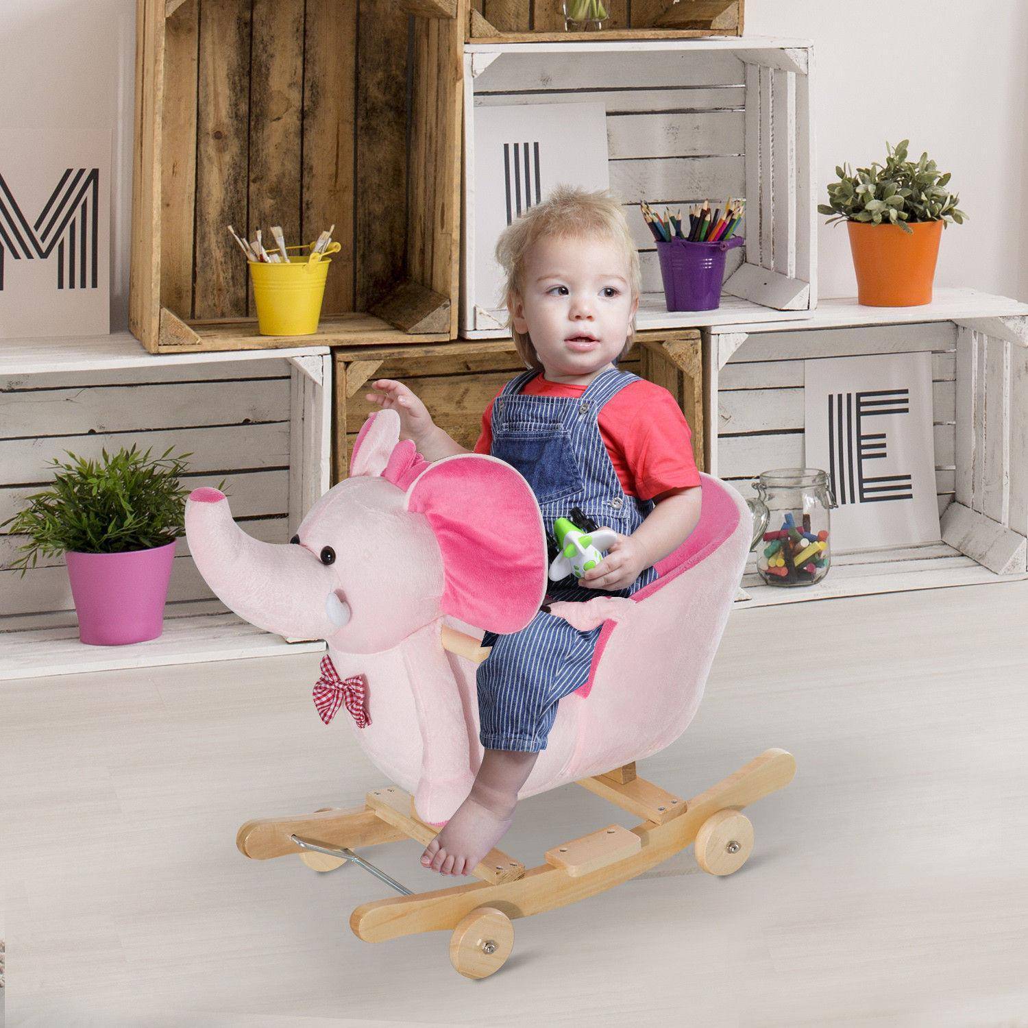 Homcom Rocking Horse 330-067 Pink