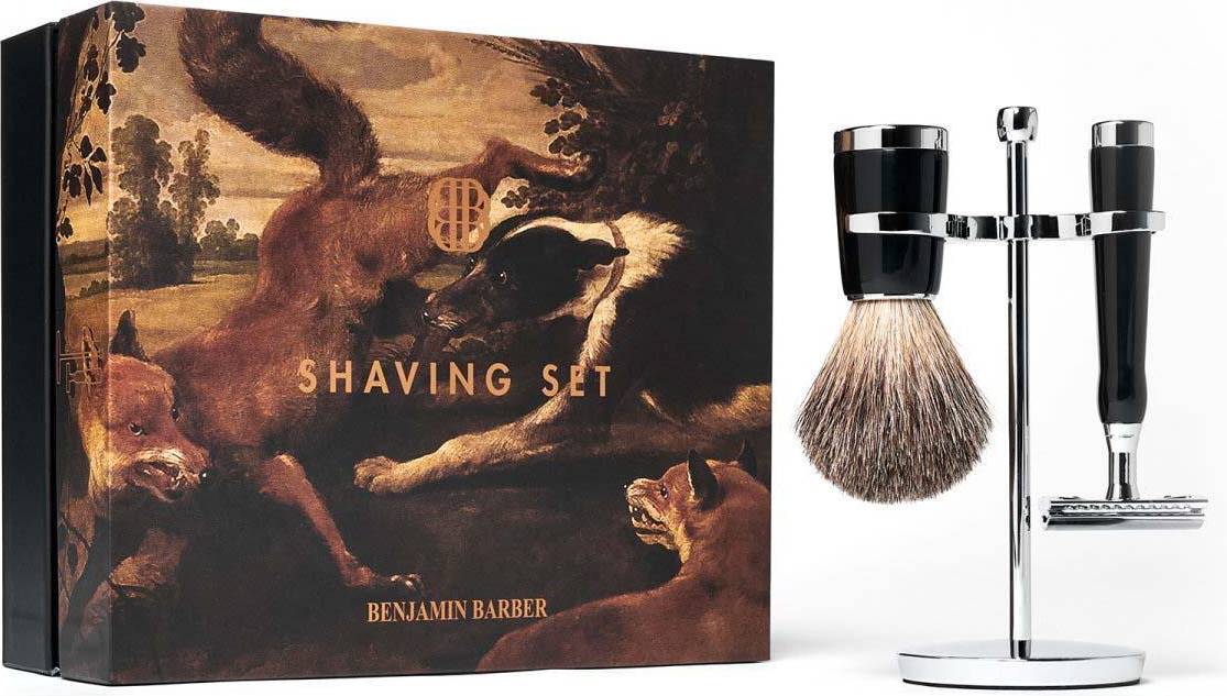 Benjamin Barber Classic 3-delars Rakset Ebony Safety Razor
