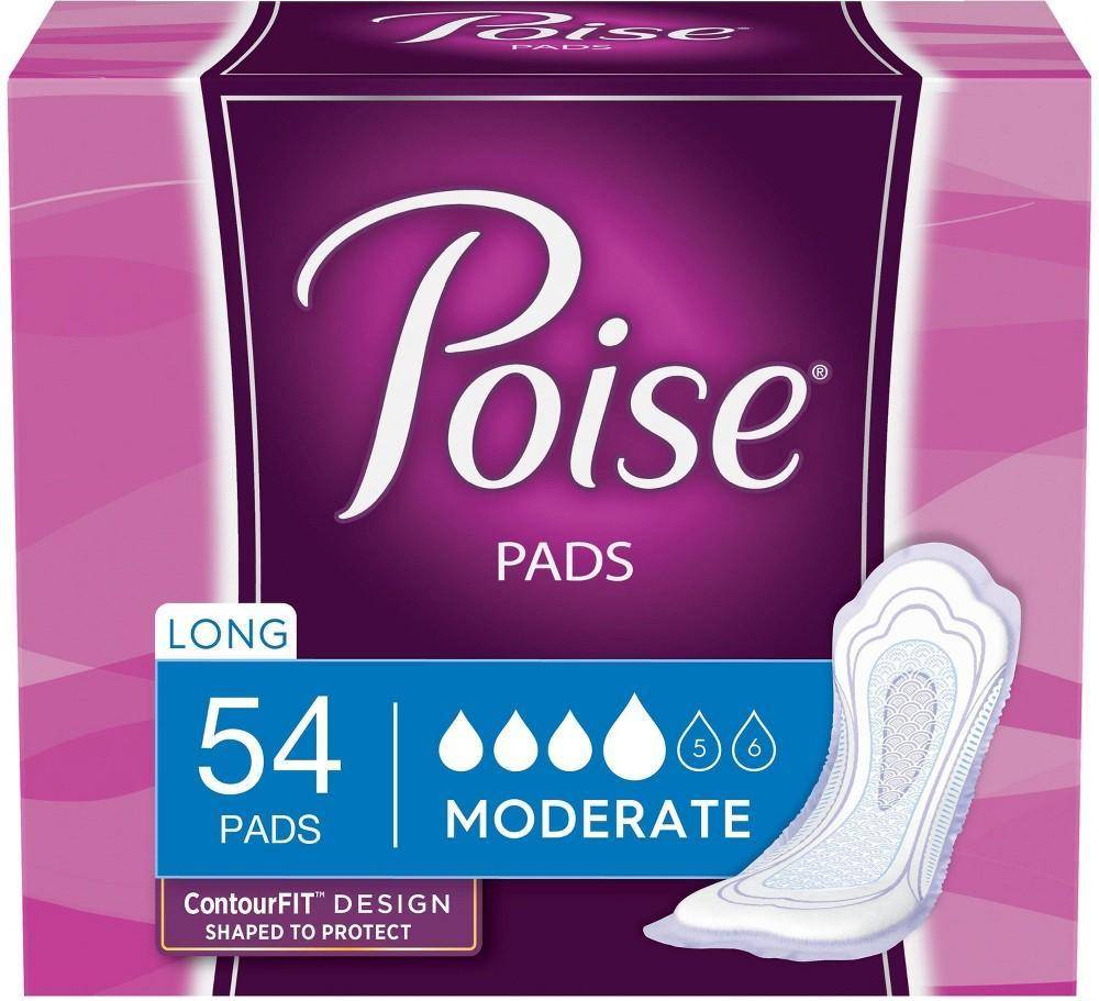Postpartum Incontinence Bladder Control Pads for Women - Moderate Absorbency Long