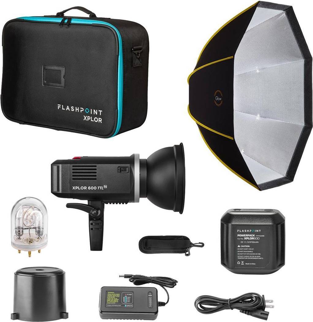 Flashpoint xplor 600 Flashpoint XPLOR 600PRO TTL R2 Monolight Kit With Glow ParaSnap 36 Softbox