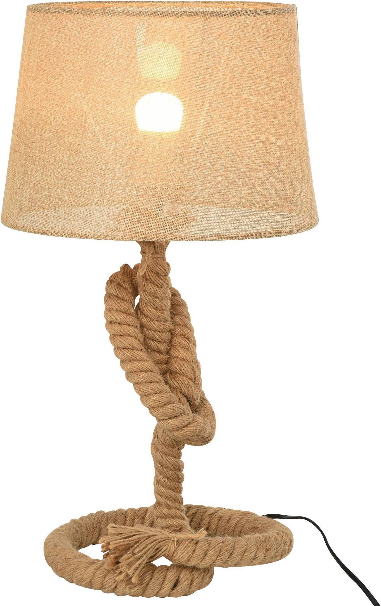 Homcom Nautical Style Rope-Base Table Lamp