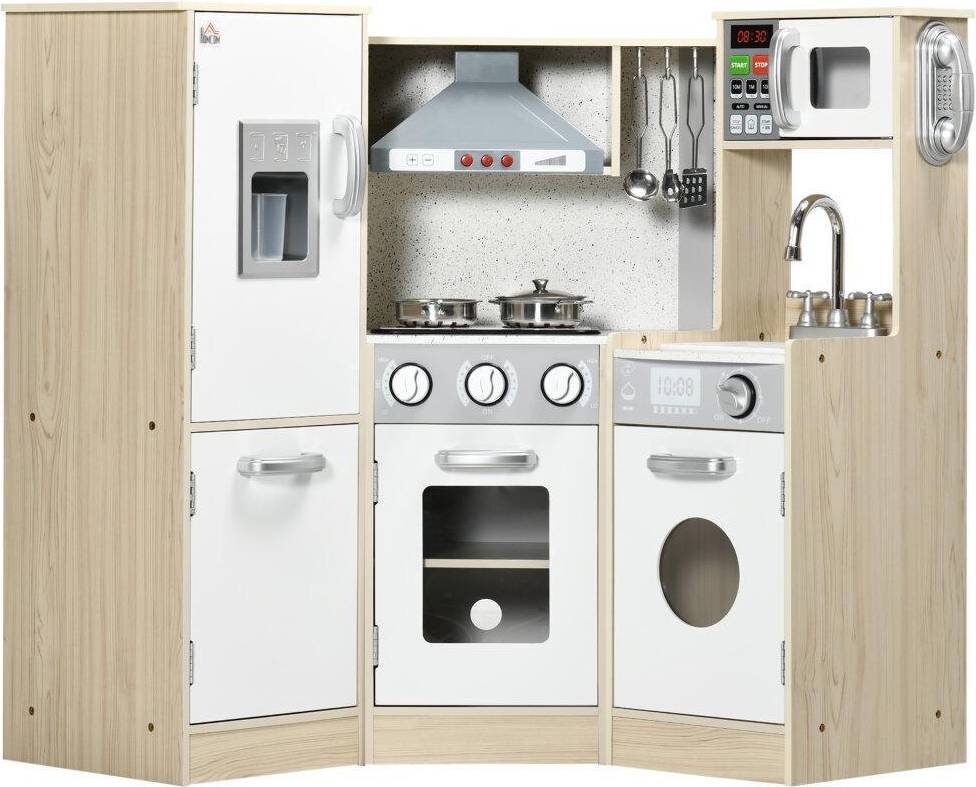 Homcom Kids Corner Kitchen with Sound & Light