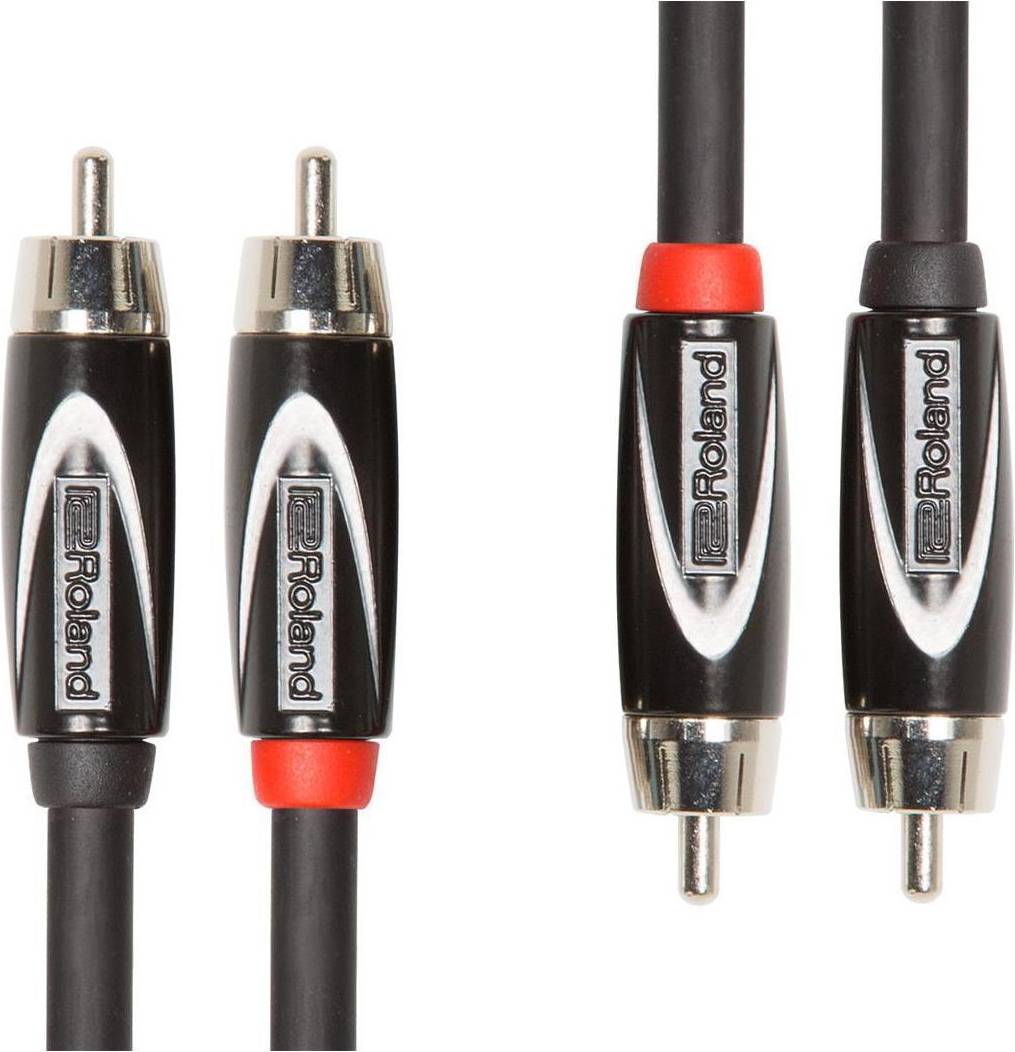 Roland Black Dual Rca-Rca Interconnect Cable Ft. Black