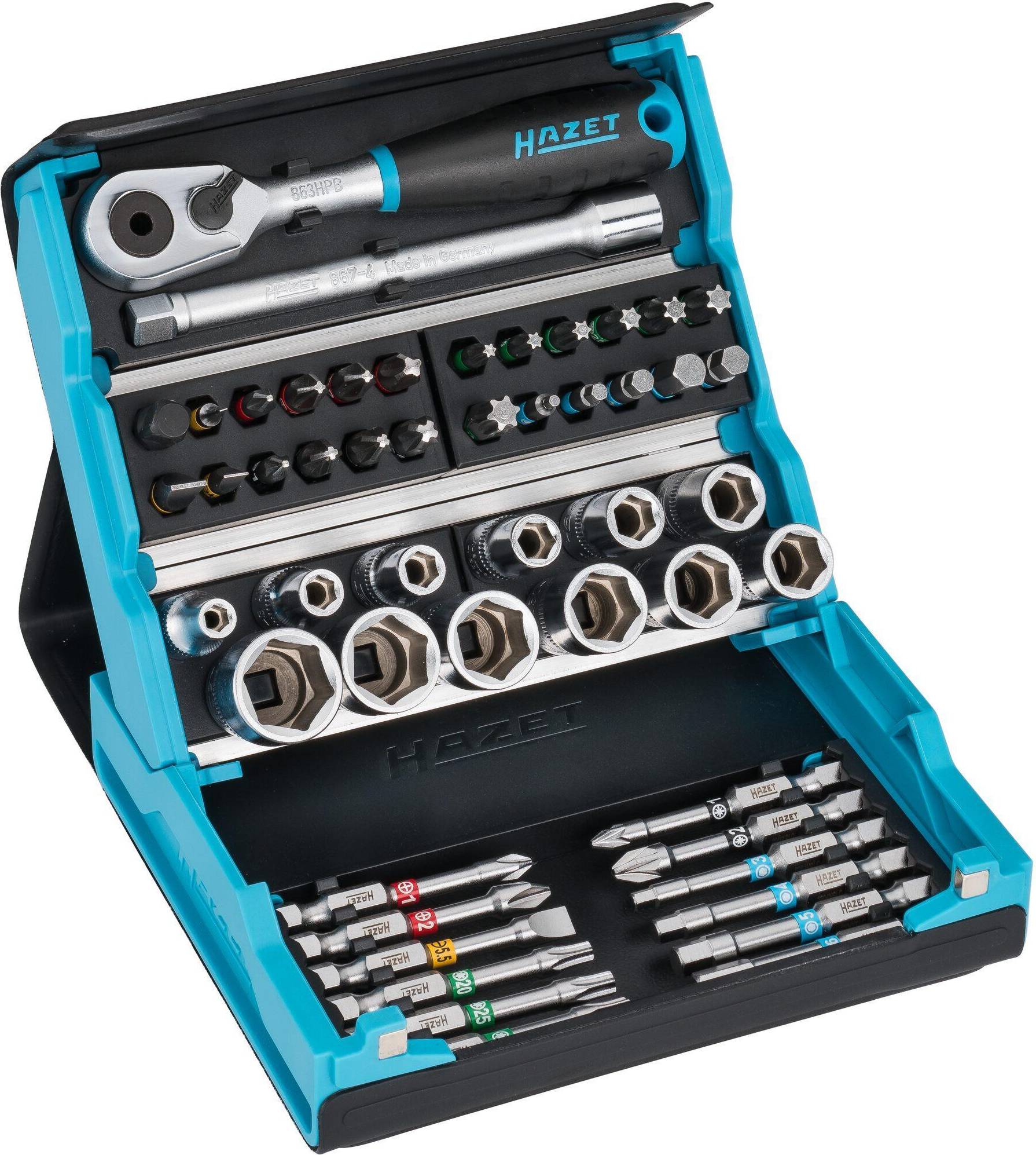 Hazet SmartCase set 2200SC-2, hexagonal Bit Screwdriver