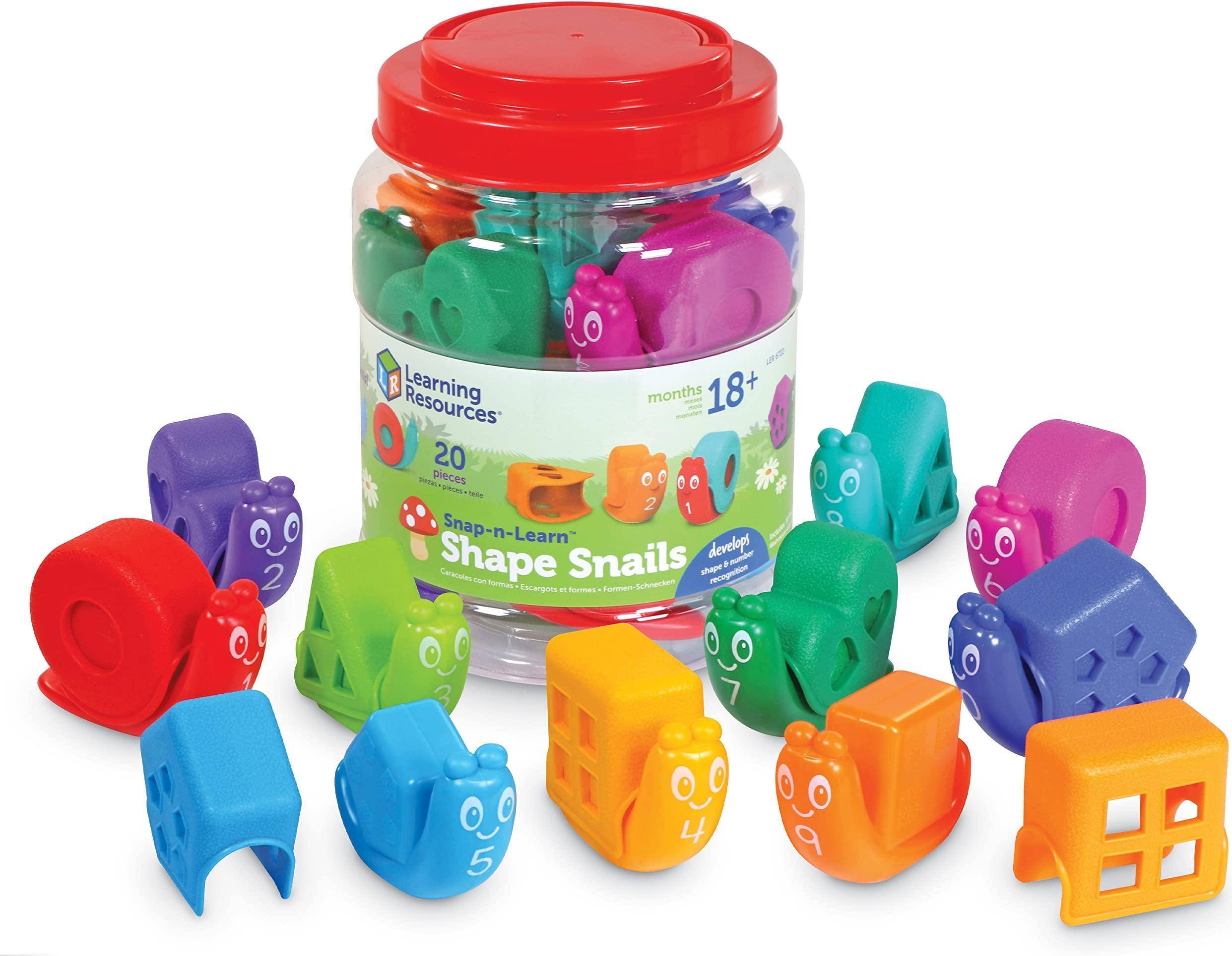Learning Resources Snap-N-Learn Shape Snails, Multicolor