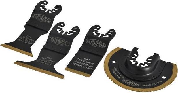 Faithfull Multi-Functional Titanium Blade Set 4 Piece