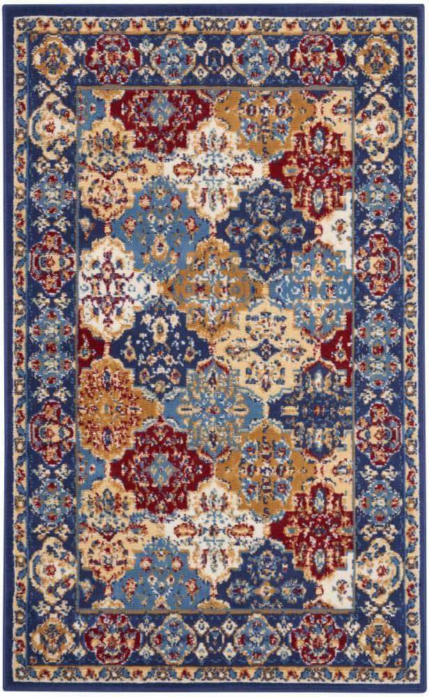Nourison Rectangular: 3 Gray, Multicolor