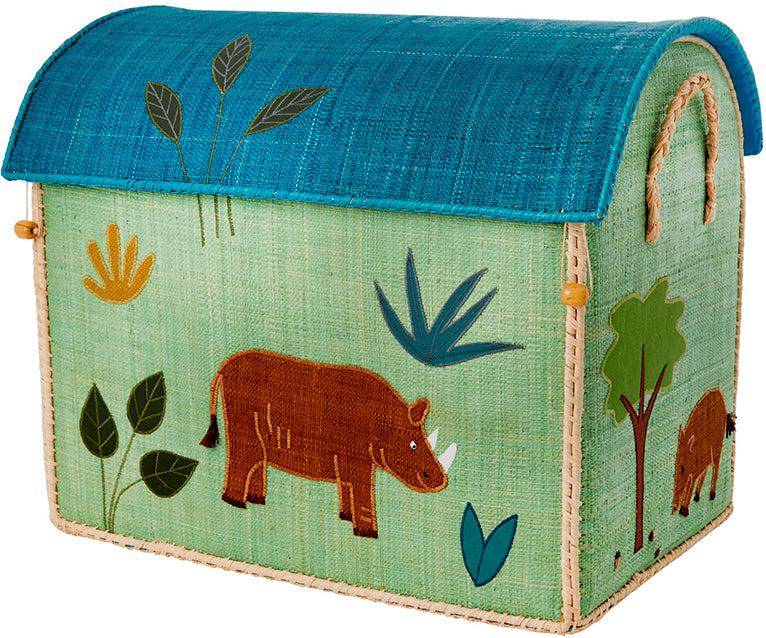 Rice Raffia Storage House Large Rhinoceros