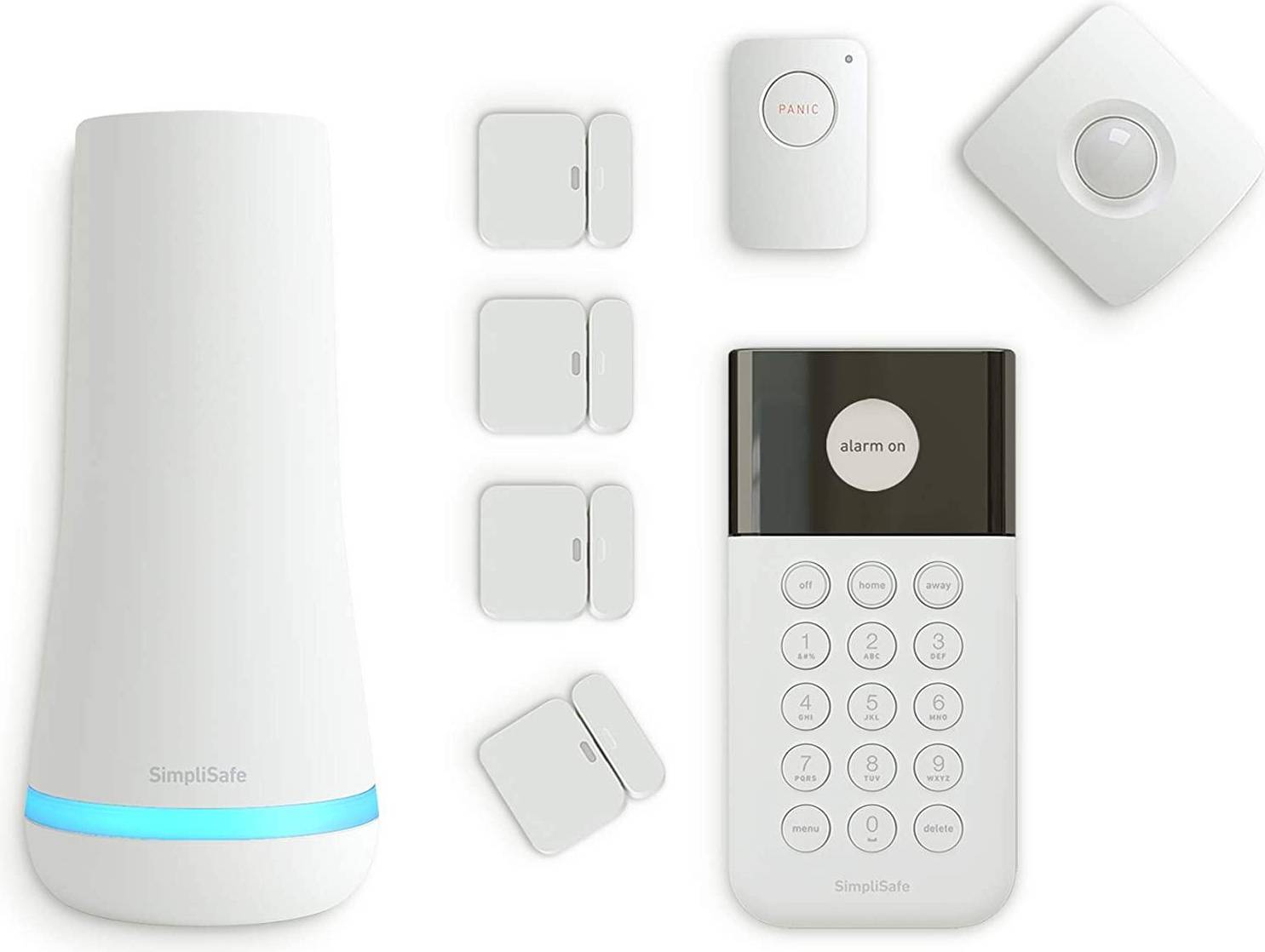 Home security alarms systems Simplisafe Wireless Home Security System 8-pack