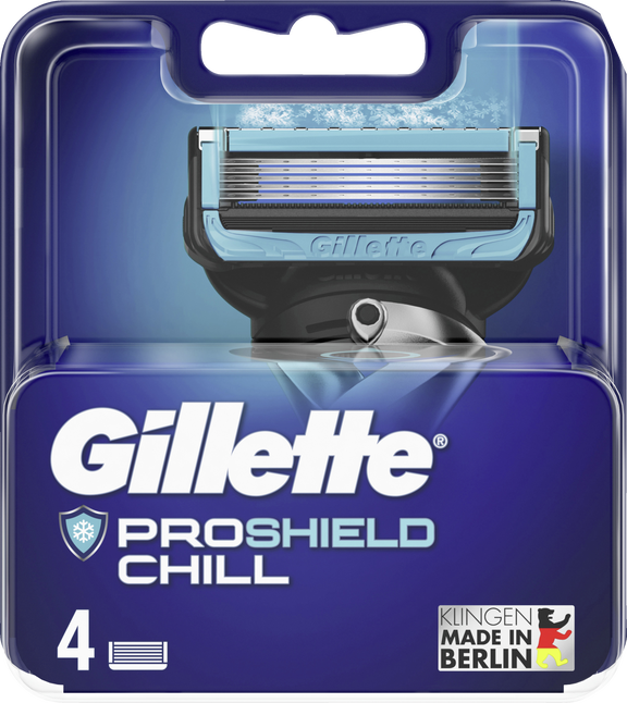 Gillette ProSheild Chill Razor Blades 4 PCS