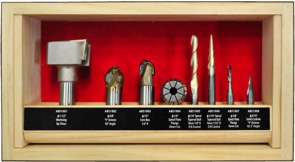 Router bit set Powermatic PSI-gibs CNC Router Bit Set