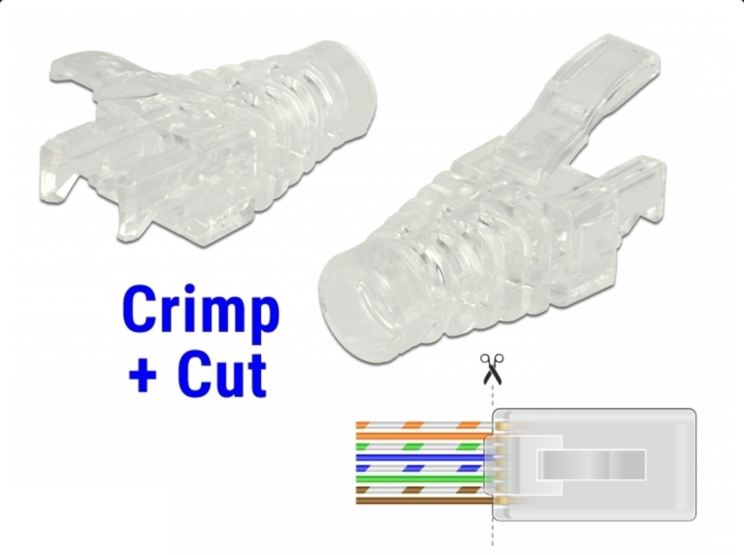 DeLock RJ45 crimp+cut Modularstik 20