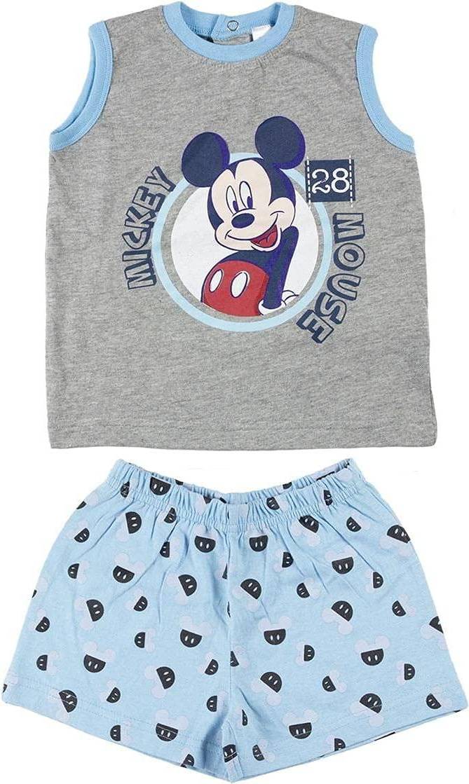 Cerda Mickey Mouse Pyjama Set - Grey/Blue
