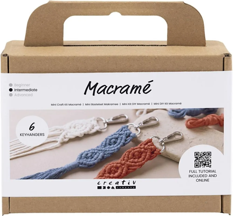 Creative Mini Craft Kit Macramé Key Rings 1 Pack