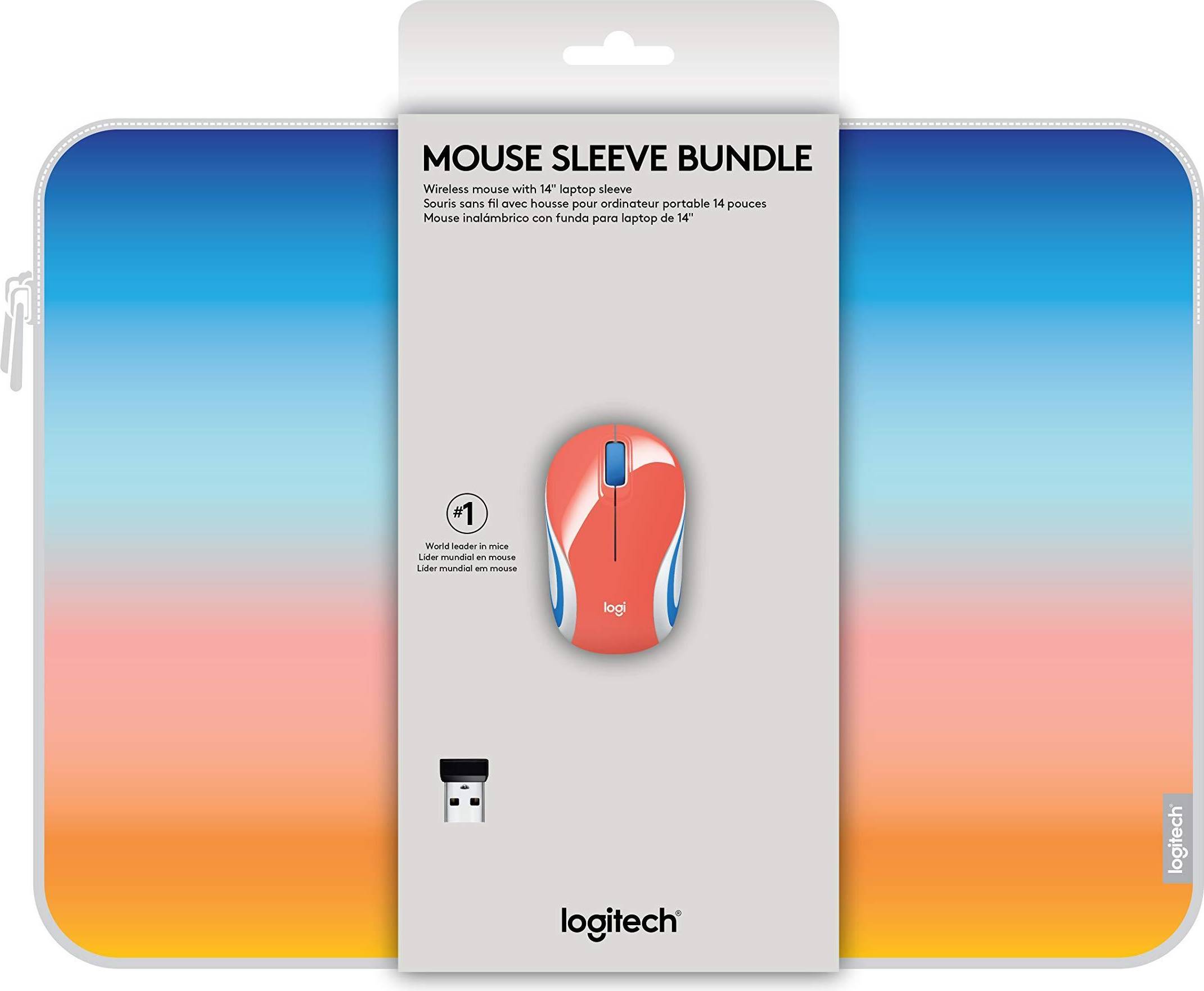 Logitech Wireless Mini Mouse Sleeve Bundle Blue Sunset