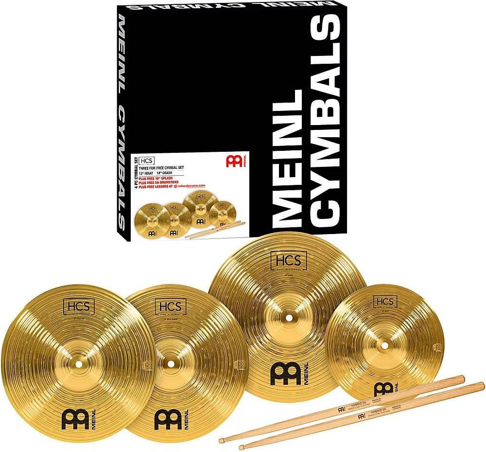 Hcs Cymbal Pack With Free Splash, Sticks And Lessons