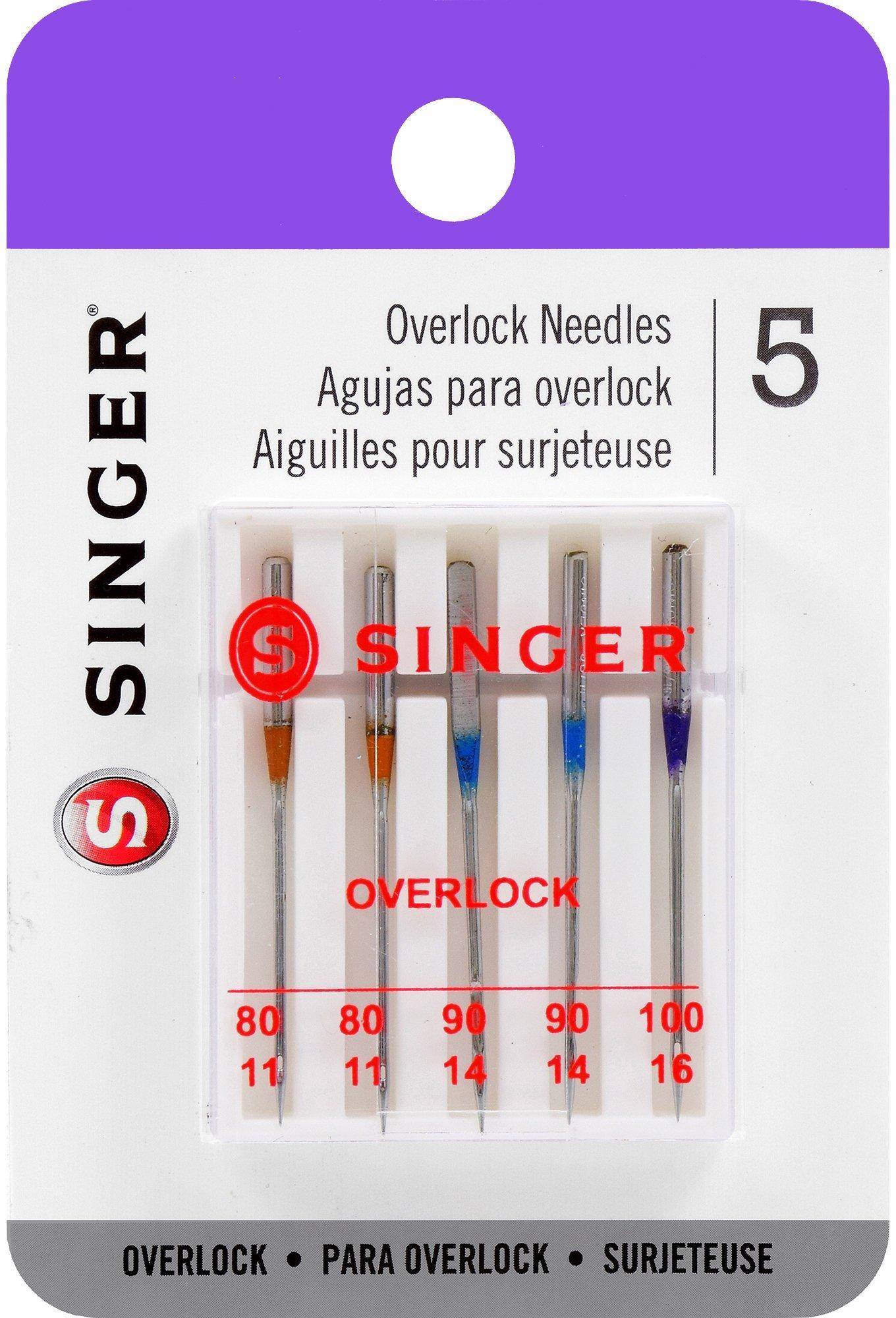 Overlock Singer 04803 Regular Point Overlock Needles, 5-Count