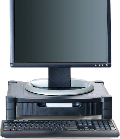 Mind Reader Monitor Stand Riser with Drawer