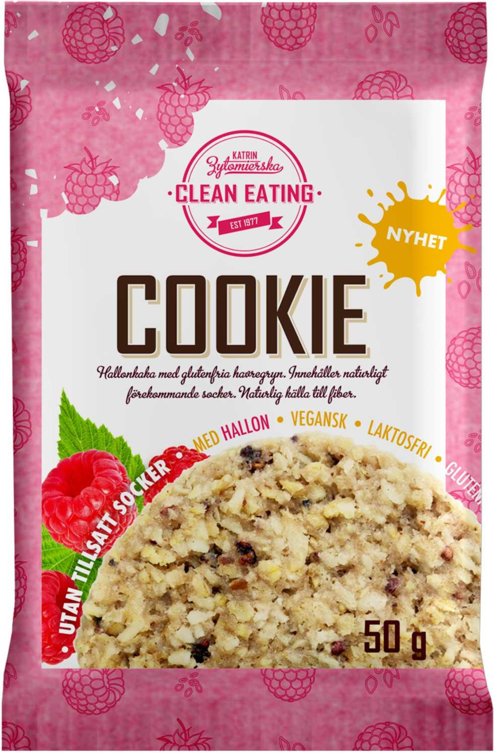 Clean Eating Cookies with Raspberries 50g