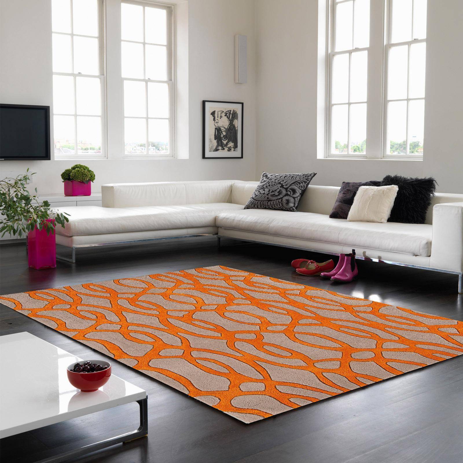 Asiatic Matrix Wire MAX37 Wool Rug Orange