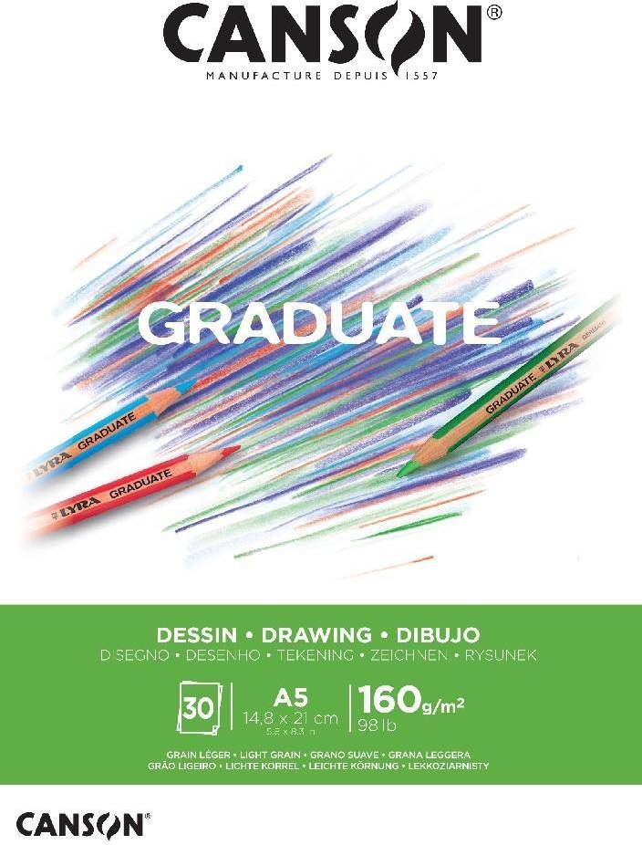Canson Graduate Ritblock 160g 30 ark