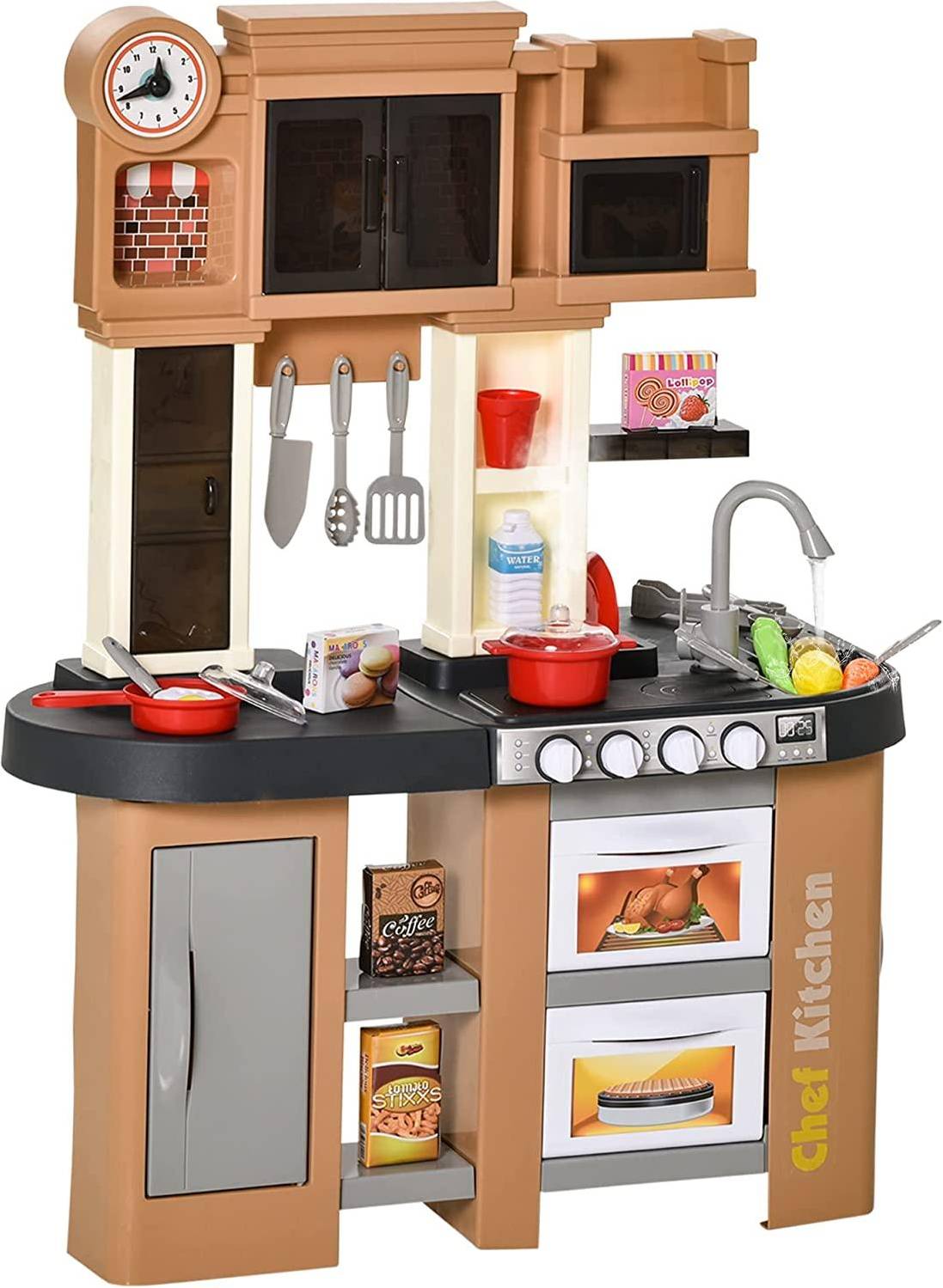 Kids play kitchen set Homcom Baby Play Kitchen Set