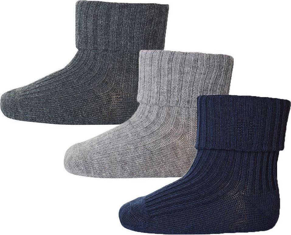 Baby Rib Socks 3-pack - Multi 