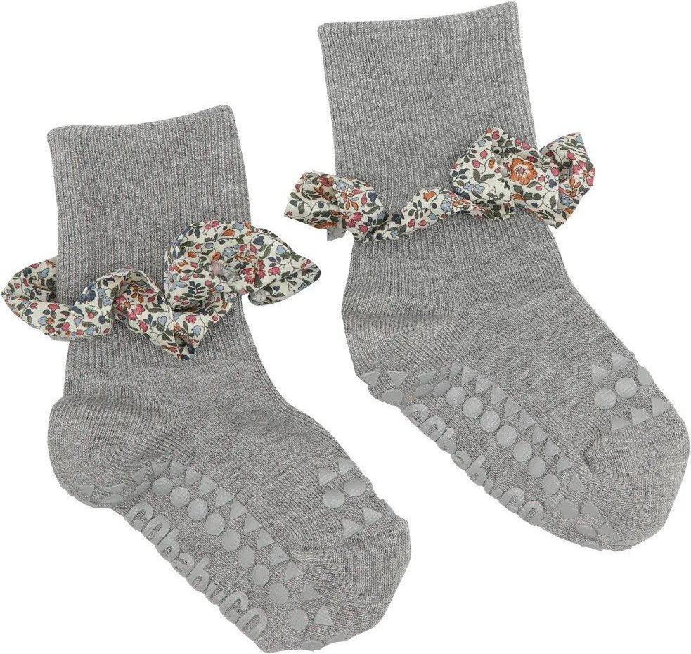 Liberty Ruffle Socks - Grey Melange