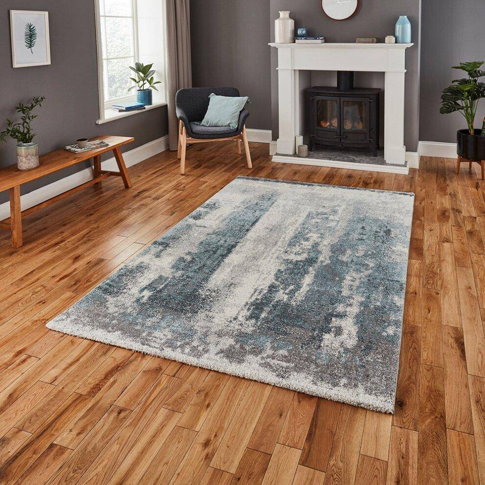 Think Rugs Brooklyn 8595 White, Blue