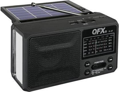Rechargeable radio QFX R-37 BLK Solar Band