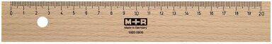 M+R Wooden Ruler 20 cm