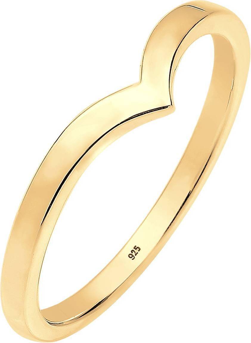 V Shape Stacking Ring - Gold