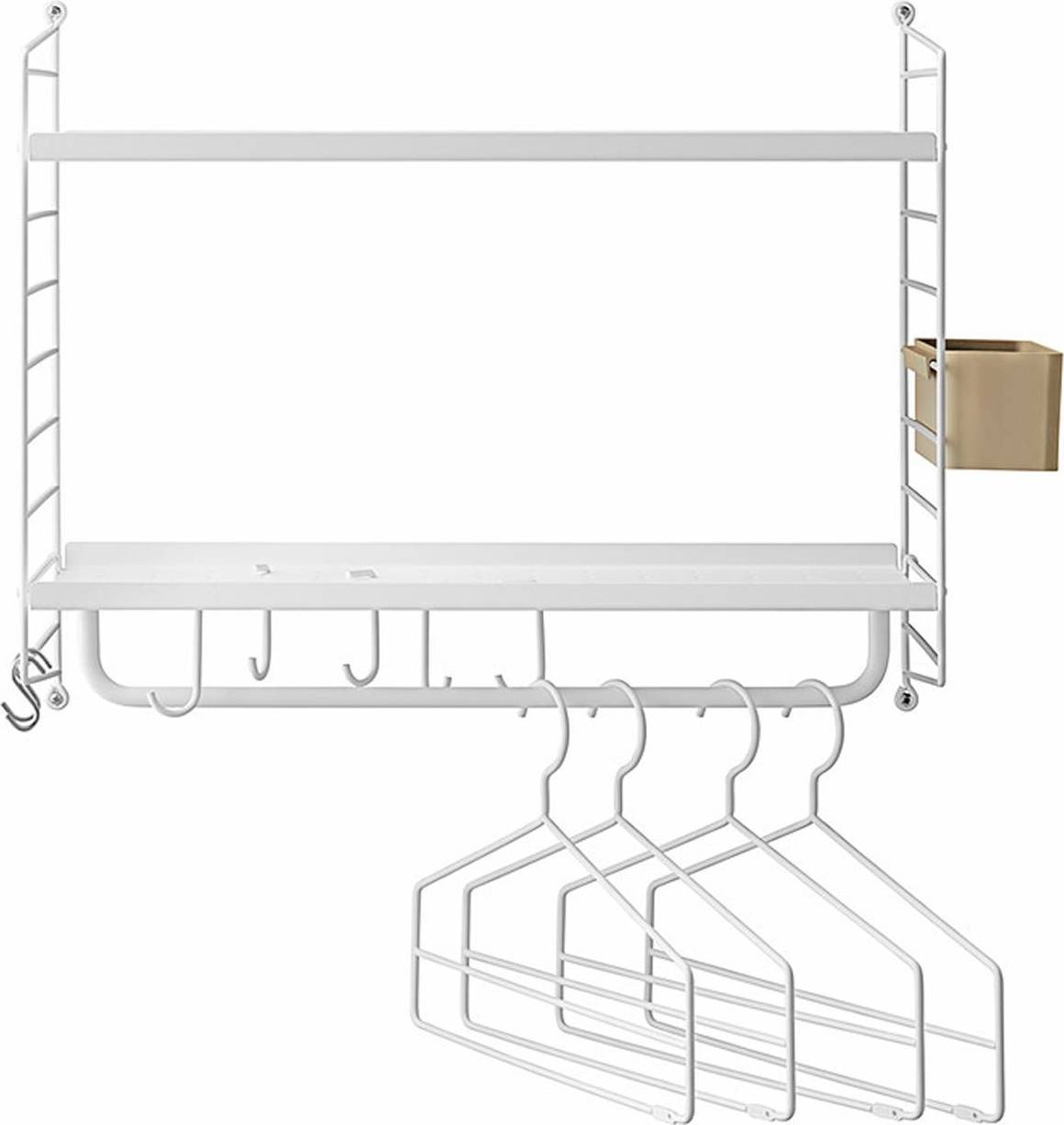 String Shelf Hall Wall Shelf White Shelving System