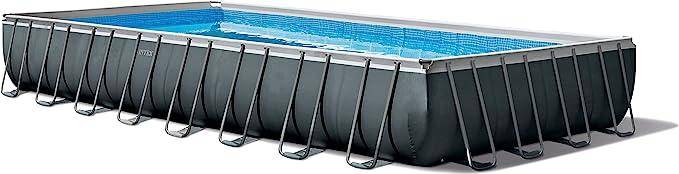 Rectangular above ground pools Intex Rectangular Ultra XTR Frame Pool Set 9.8x4.9x1.3m